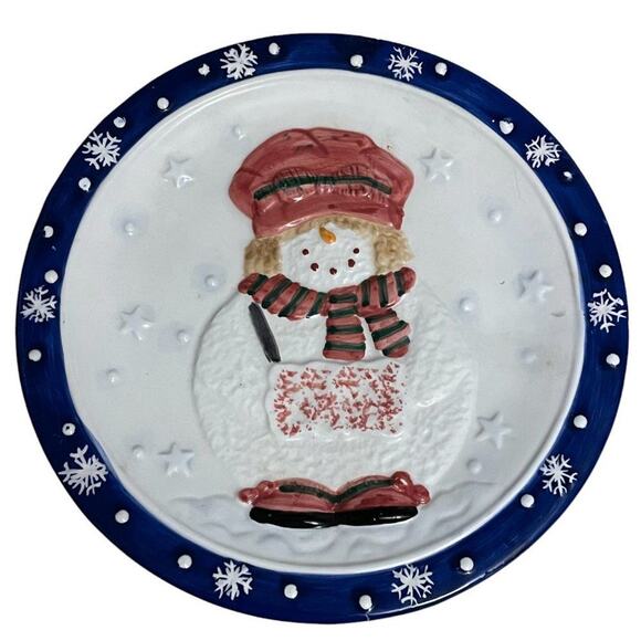 Pair of Snowfolk Snowman Plates - Picture 4 of 5